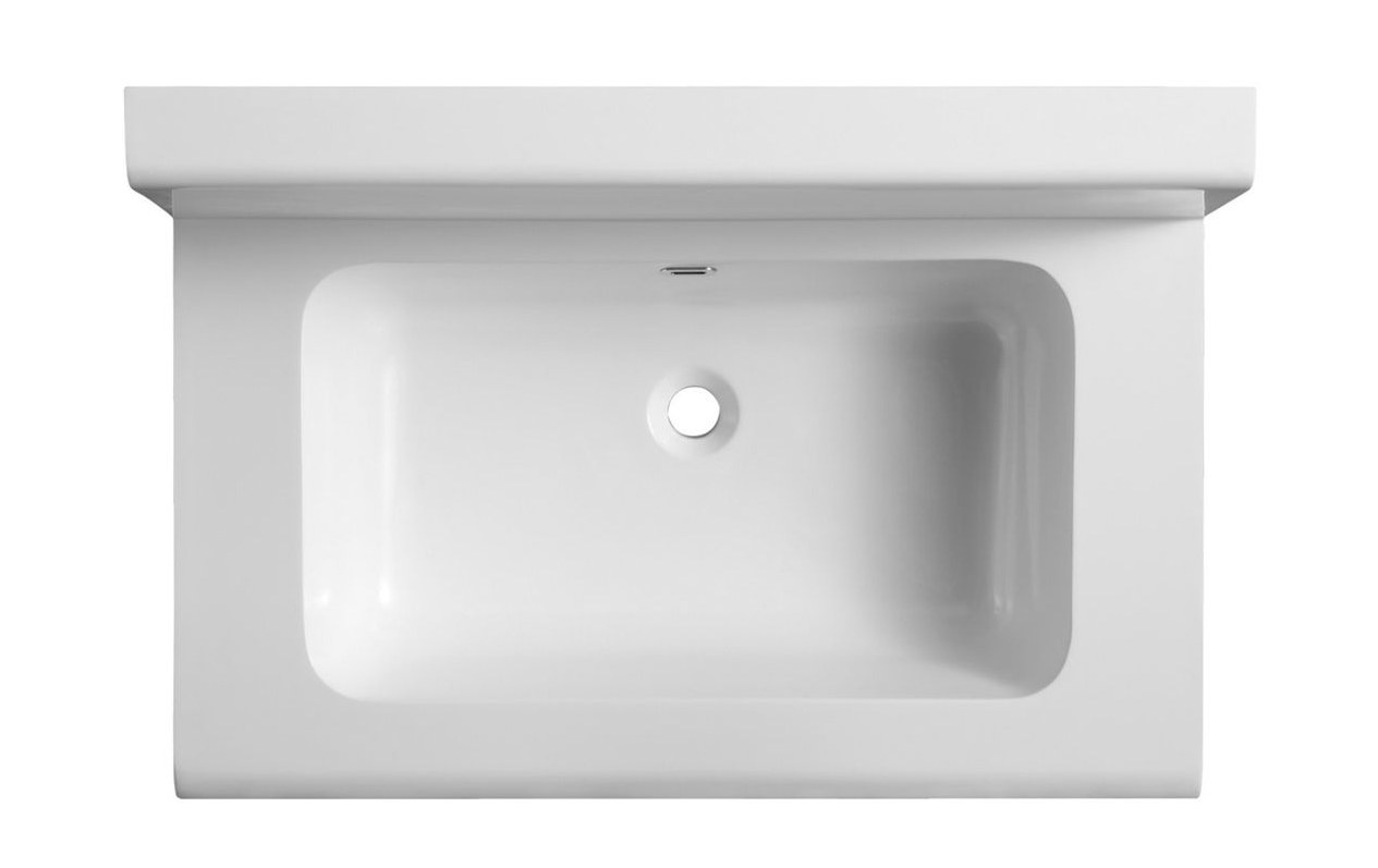 2308 White Rectangular Solid Surface Custom Basin