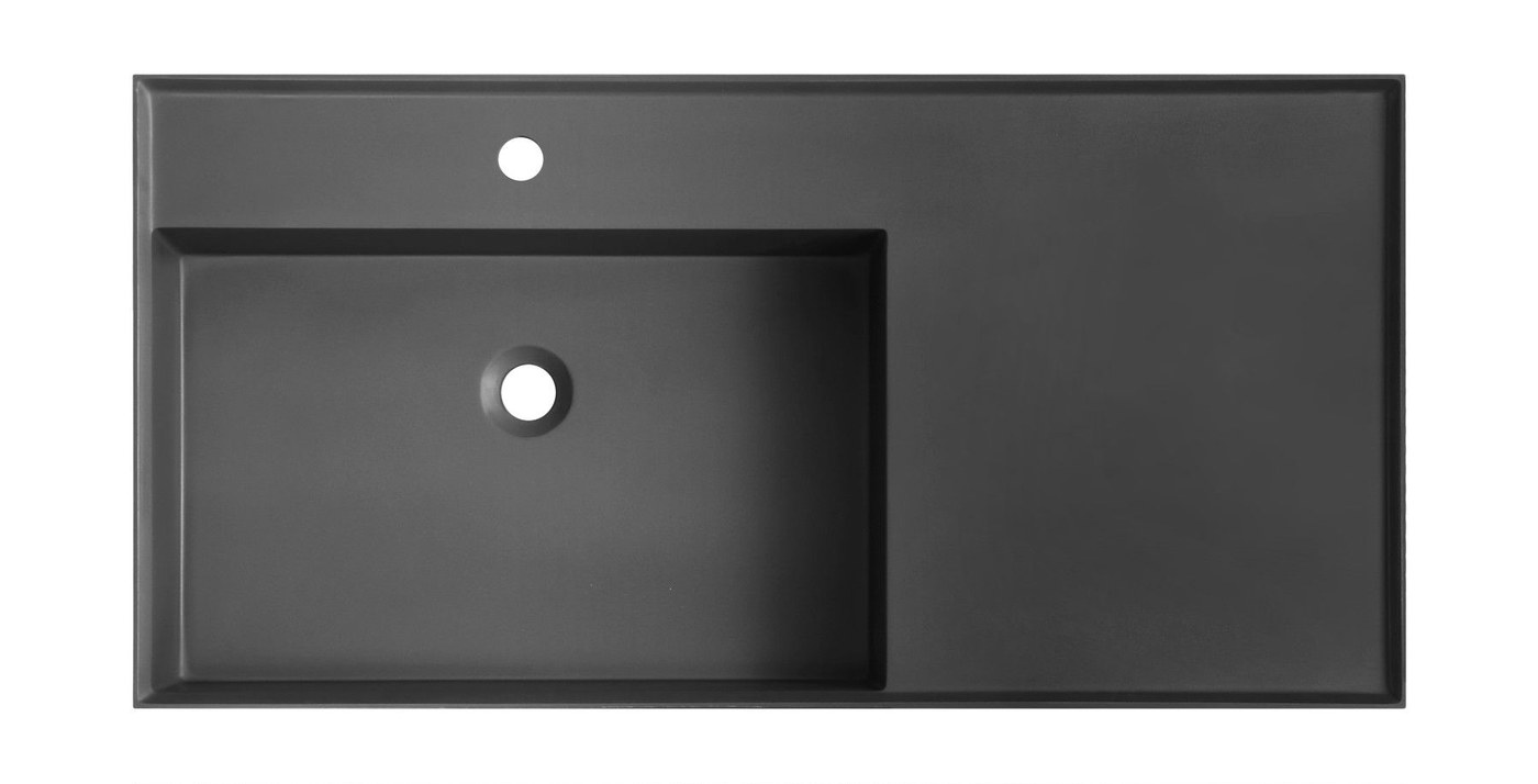2801 Grey Rectangular Solid Surface Custom Basin