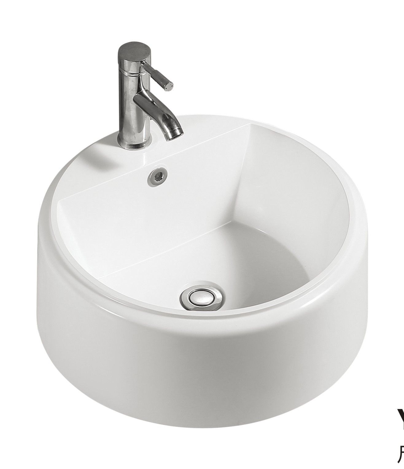 Y45 White Rectangular Solid Surface Countertop Basin